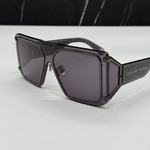 NEW SPP096M 0I86 PHILIPP PLEIN REVOLUTION BLACK UNISEX SUNGLASSES - Picture 1 of 11